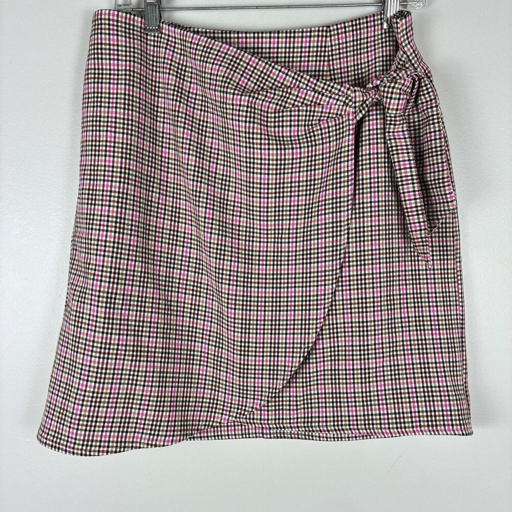 LOFT Plaid School Girl Skirt Sz 6 Pink Preppy Academia K Pop